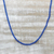 Quartz long beaded necklace, 'Serenade in Blue' - Blue Quartz and Sterling Silver Beaded Necklace from India