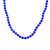 Quartz long beaded necklace, 'Serenade in Blue' - Blue Quartz and Sterling Silver Beaded Necklace from India