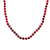 Quartz long beaded necklace, 'Serenade in Red' - Sterling Silver and Quartz Beaded Necklace in Red from India (image 2c) thumbail
