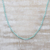 Quartz long beaded necklace, 'Serenade in Aqua' - Indian Sterling Silver and Quartz Beaded Necklace in Aqua (image 2b) thumbail