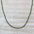 Quartz beaded necklace, 'Serenade in Dark Green' - Indian Quartz and Silver Beaded Necklace in Dark Green (image 2b) thumbail