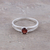 Garnet solitaire ring, 'Fiery Solitaire' - Natural Garnet Solitaire Ring from India thumbail