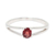 Garnet solitaire ring, 'Fiery Solitaire' - Natural Garnet Solitaire Ring from India