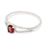 Garnet solitaire ring, 'Fiery Solitaire' - Natural Garnet Solitaire Ring from India (image 2d) thumbail