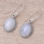 Rainbow moonstone dangle earrings, 'Magic Mist' - Starling Silver Rainbow Moonstone Magic Mist Dangle Earrings