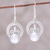 Aretes colgantes de perlas cultivadas - Pendientes colgantes de plata de ley con perlas cultivadas de agua dulce