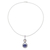 Lapis lazuli and citrine pendant necklace, 'Starlit Sky' - Citrine and Lapis Lazuli Sterling Silver Pendant Necklace