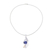 Lapis lazuli and citrine pendant necklace, 'Seaside Bloom' - Lapis Lazuli and Citrine Sterling Silver Pendant Necklace
