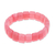 Agate beaded stretch bracelet, 'Harmonious Beauty in Pink' - Agate Beaded Stretch Bracelet in Pink from India