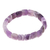 Agate beaded stretch bracelet, 'Divine Purple' - Handmade Purple and White Agate Beaded Stretch Bracelet