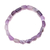 Agate beaded stretch bracelet, 'Divine Purple' - Handmade Purple and White Agate Beaded Stretch Bracelet (image 2c) thumbail
