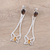 Smoky quartz and citrine dangle earrings, 'Textured Butterflies' - Smoky Quartz and Citrine Butterfly Earrings from India