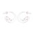 Garnet half-hoop earrings, 'Cherry Crescents' - Garnet Half-Hoop Earrings Crafted in India