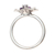 Rainbow moonstone and amethyst cocktail ring, 'Radiant Soul' - Floral Rainbow Moonsotne and Amethyst Ring from India