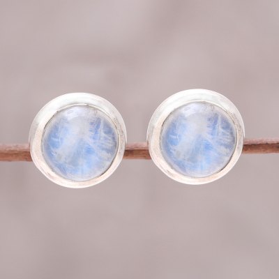 Rainbow Moonstone And Sterling Silver Stud Earrings Moonlit Pools Rainbow Moonstone Stud Earrings Moonlit Pools And Sterling Silver