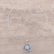 Blue topaz and larimar pendant necklace, 'Blue Wheel' - Sterling Silver Larimar Blue Topaz Round Pendant Necklace