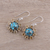 Citrine dangle earrings, 'Old World Charm' - Sterling Silver Citrine Old World Floral Dangle Earrings