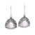 Rainbow moonstone dangle earrings, 'Waterfall Mist' - Sterling Silver and Rainbow Moonstone Triangle Earrings