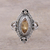 Citrine cocktail ring, 'Sunny Majesty' - Ornate Sterling Silver and Yellow Citrine Cocktail Ring