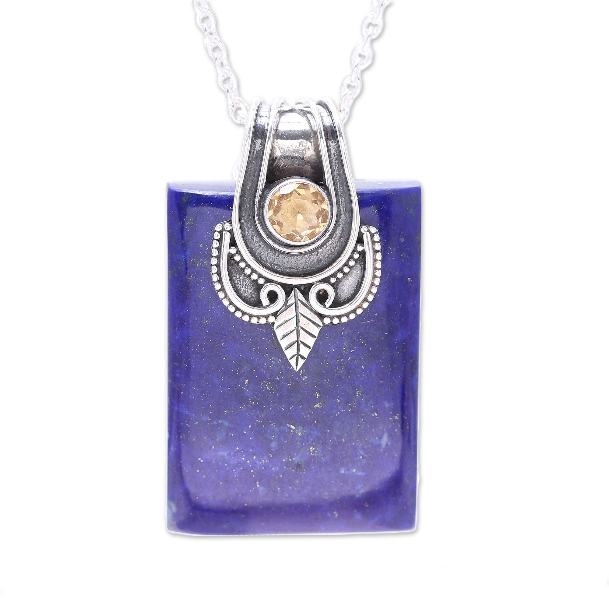 Lapis Lazuli and Sterling Silver Royal Pendant Necklace - Royal ...