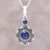 Lapis lazuli pendant necklace, 'Royal Star' - Sterling Silver Lapis Lazuli Royal Star Pendant Necklace