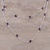 Granat-Station-Halskette - Station-Halskette aus rotem Granat und Sterlingsilber