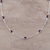 Garnet station necklace, 'Drifting Blooms' - Garnet and Sterling Silver Drifting Blooms Station Necklace