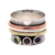 Multi-gemstone meditation ring, 'Eclectic Sparkle' - Sterling Silver and Multi-Gemstone Meditation Spinner Ring