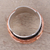 Sterling silver meditation ring, 'Eclectic Union' - Sterling Silver Copper and Brass Spinner Meditation Ring (image 2b) thumbail