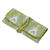 Cotton jewelry roll, 'Light Olive Keeper' - Light Olive Cotton Jewelry Roll Crafted in India (image 2c) thumbail