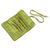 Cotton jewelry roll, 'Light Olive Keeper' - Light Olive Cotton Jewelry Roll Crafted in India (image 2d) thumbail