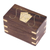 Wood decorative box and playing card set, 'Cosmopolitan Player' - Mango Wood Brass Inlay Decorative Box and Playing Card Set (image 2a) thumbail