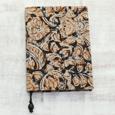 Diario de algodón - Diario de algodón estampado floral hecho a mano en la India