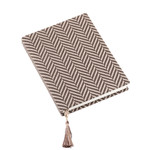 Cotton journal, 'Dancing Steps' - Zigzag Cotton Journal Handcrafted in India