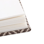 Cotton journal, 'Dancing Steps' - Zigzag Cotton Journal Handcrafted in India