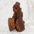Driftwood sculpture, 'Friends of Nature' - Hand Carved Driftwood Sculpture of Three Friends