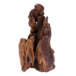 Driftwood sculpture, 'Friends of Nature' - Hand Carved Driftwood Sculpture of Three Friends