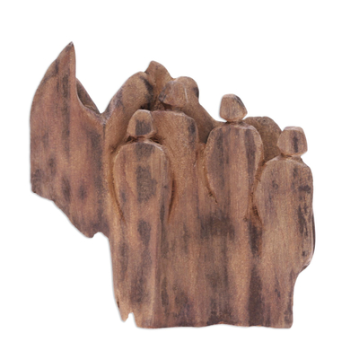 Estatuilla de madera flotante - Figurilla de madera flotante de Sal fabricada en la India