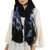 Wool shawl, 'Late Night Blossom' - Floral Motif Screen-Printed Wool Shawl from India thumbail
