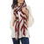 Wool shawl, 'Claret Bliss' - Claret-Striped Wool Shawl Crafted in India (image 2b) thumbail