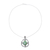 Collar colgante de plata esterlina - Collar con colgante de turquesa compuesto verde de plata esterlina
