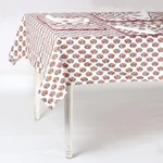 Cotton table linen set, 'Floral Bliss' (set for 6) - Rayon Embroidered Floral Cotton Table Linen Set from India