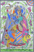 Madhubani painting, 'Celestial Union' - Madhubani Painting of Lord Shiva and Parvati from India thumbail