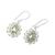 Peridot dangle earrings, 'Dramatic Dazzle' - Pear-Shaped Faceted Peridot Sterling Silver Dangle Earrings (image 2c) thumbail