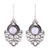 Rainbow moonstone dangle earrings, 'Everlasting Joy' - Sterling Silver Rainbow Moonstone Openwork Dangle Earrings