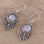 Rainbow moonstone dangle earrings, 'Everlasting Joy' - Sterling Silver Rainbow Moonstone Openwork Dangle Earrings