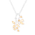 collar colgante citrino - Collar con colgante de flores de mariposa de plata de ley con citrino