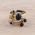 Onyx cocktail ring, 'Midnight Flowers' - Sterling Silver Copper Black Onyx Cocktail Ring (image 2b) thumbail