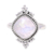 Rainbow moonstone cocktail ring, 'Cloud Queen' - Square Rainbow Moonstone and Sterling Silver Cocktail Ring thumbail