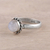 Rainbow moonstone cocktail ring, 'Moon Vision' - Rainbow Moonstone and Twisted Sterling Silver Cocktail Ring (image 2b) thumbail